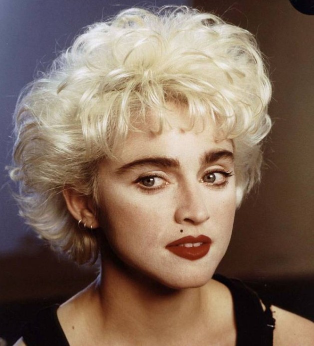 Madonna- the icon of blondeness in the 80s... with thick black eyebrows